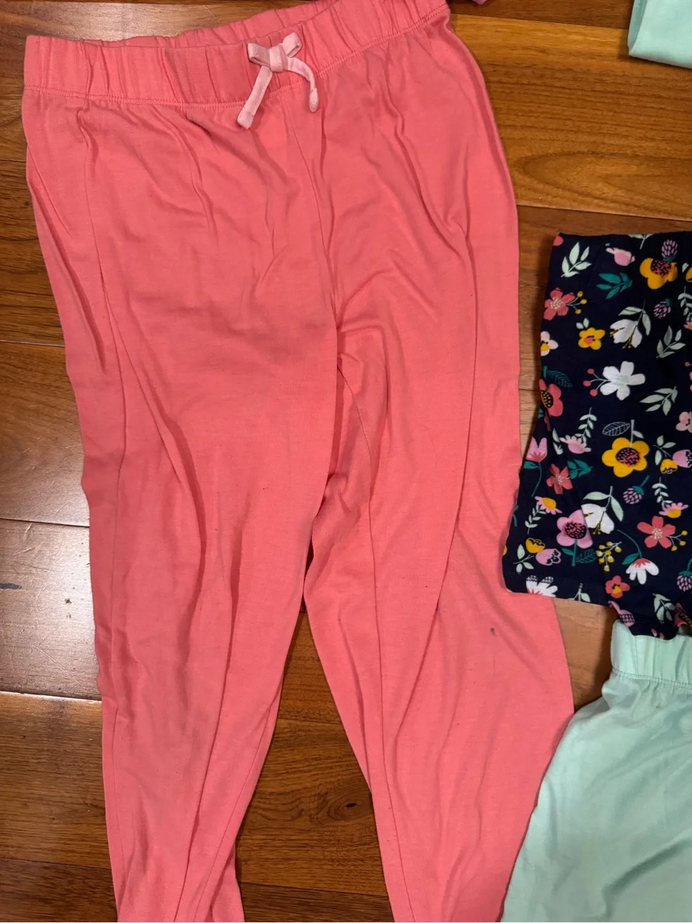 Eddie Bauer Pink & Mint Floral 'Be Kind' 6 Piece Kids Pajama Set- size 10/12